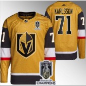 Vegas Golden Knights 71 William Karlsson Gold 2023 Stanley Cup Champions Adidas Jersey