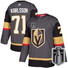 Vegas Golden Knights 71 William Karlsson Gray 2023 Stanley Cup Final Adidas Jersey