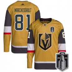 Vegas Golden Knights 81 Jonathan Marchessault Gold 2023 Stanley Cup Final Adidas Jersey