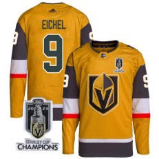 Vegas Golden Knights 9 Jack Eichel Gold 2023 Stanley Cup Champions Adidas Jersey
