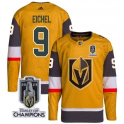 Vegas Golden Knights 9 Jack Eichel Gold 2023 Stanley Cup Champions Adidas Jersey