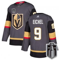 Vegas Golden Knights 9 Jack Eichel Gray 2023 Stanley Cup Final Adidas Jersey