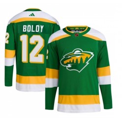 Wild 12 Matt Boldy Green 2022 23 Reverse Retro Adidas Jersey
