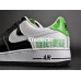 NIKE AIR FORCE 1 LOW BLACK WHITE GREEN 311729-052