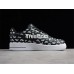 NIKE AIR FORCE 1 LOW 07 QS LOGO PRINT BLACK AH8462-001