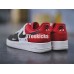 NIKE AIR FORCE 1 LOW MINI SWOOSH BLACK WHITE RED 823511-603