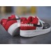 NIKE AIR FORCE 1 LOW MINI SWOOSH BLACK WHITE RED 823511-603