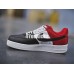 NIKE AIR FORCE 1 LOW MINI SWOOSH BLACK WHITE RED 823511-603