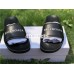 BALENCIAGA LOGO LEATHER SLIP-ON SANDALS BLACK 72ZE-C328