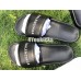 BALENCIAGA LOGO LEATHER SLIP-ON SANDALS BLACK 72ZE-C328