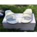 BALENCIAGA LOGO LEATHER SLIP-ON SANDALS WHITE 72ZE-C329