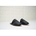 GIVENCHY PARIS FLAT BLACK LEATHER MULES WITH WHITE LOGO