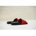 GIVENCHY PARIS FLAT BLACK RED RUBBER SANDALS WITH RED LOGO