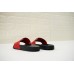 GIVENCHY PARIS FLAT BLACK RED RUBBER SANDALS WITH RED LOGO
