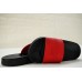 GIVENCHY PARIS FLAT BLACK RED RUBBER SANDALS WITH RED LOGO