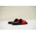GIVENCHY PARIS FLAT BLACK RED RUBBER SANDALS WITH WHITE LOGO