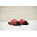 GIVENCHY PARIS FLAT BLACK RED RUBBER SANDALS WITH WHITE LOGO