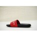 GIVENCHY PARIS FLAT BLACK RED RUBBER SANDALS WITH WHITE LOGO