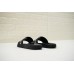 GIVENCHY PARIS FLAT BLACK RUBBER SANDALS WITH WHITE LOGO