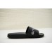 GIVENCHY PARIS FLAT BLACK RUBBER SANDALS WITH WHITE LOGO