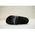 GIVENCHY PARIS FLAT BLACK RUBBER SANDALS WITH WHITE LOGO