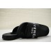 GIVENCHY PARIS FLAT BLACK RUBBER SANDALS WITH WHITE LOGO
