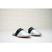 GIVENCHY PARIS FLAT SILVER METALLIC LEATHER MULES WITH WHITE LOGO
