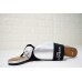 GIVENCHY PARIS FLAT SILVER METALLIC LEATHER MULES WITH WHITE LOGO