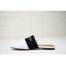 GIVENCHY PARIS FLAT WHITE LEATHER MULES WITH WHITE LOGO