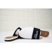 GIVENCHY PARIS FLAT WHITE LEATHER MULES WITH WHITE LOGO