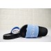GIVENCHY PARIS SANDAL BLACK LIGHT BLUE WHITE LOGO