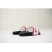 GIVENCHY PARIS SANDAL BLACK WHITE RED BLACK LOGO