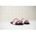 GIVENCHY PARIS SANDAL BLACK WHITE RED BLACK LOGO