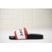 GIVENCHY PARIS SANDAL BLACK WHITE RED BLACK LOGO