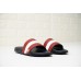 BALLY SLETER MEN'S BLACK AND GARNET RUBBER SLIDE