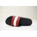 BALLY SLETER MEN'S BLACK AND GARNET RUBBER SLIDE