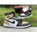 AIR JORDAN 1 RETRO TOP 3 IN BLACK AND GOLD