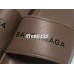 BALENCIAGA LOGO LEATHER SLIP-ON SANDALS BROWN