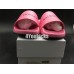 BALENCIAGA LOGO LEATHER SLIP-ON SANDALS PINK