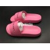 BALENCIAGA LOGO LEATHER SLIP-ON SANDALS PINK