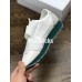 BALENCIAGA RACE RUNNER LOW-TOP SNEAKERS WHITE ACID BLUE