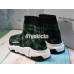 BALENCIAGA SPEED STRETCH-KNIT MID SNEAKERS GRID GREEN BLACK 477289W05G06