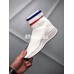 BALENCIAGA SPEED STRETCH-KNIT MID SNEAKERS WHITE BLUE RED 433214 WOXH 8681