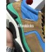 BALENCIAGA TRIPLE-S SNEAKER 2.0 NUBUCK LEATHER LIGHT BROWN BLUE GREEN WHITE