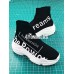 BALENCIAGA KNIT SPEED TRAINER SNEAKERS PRINTED POWER OF DREAMS BLACK