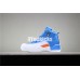 KID'S AIR JORDAN 12 BLUE WHITE ORANGE PE