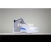 KID'S AIR JORDAN 12 GREY BLUE WHITE