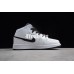 AIR JORDAN 1 MID GS WHITE BLACK FUCHSIA BLAST 555112-138