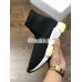BALENCIAGA SPEED STRETCH-KNIT MID SNEAKERS BLACK WHITE YELLOW