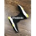 BALENCIAGA SPEED STRETCH-KNIT MID SNEAKERS BLACK WHITE YELLOW